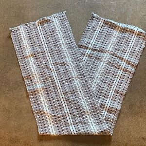 Table runner from Oaxaca Mexico purple gray and black